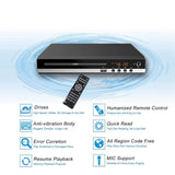 DVD Player 1080P HD Home DVD Player Box for TV All Region Free DVD CD-Disk Player AV-Output EVD Player--EU Plug