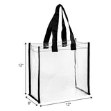 NEW ARRIVAL 6Pack Clear Tote Bags Stadium , Transparent PVC Shoulder Handbag for Women, Through Plastic Tote Bags with Handles