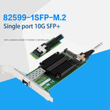 ! 82599-1SFP+M.2 10G for 82599 EN Chip Single Port Ethernet Network Adapter X520-DA1,Excluding 10G Fiber Optic