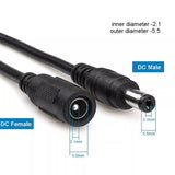 NEW ARRIVAL DC 12V Power Extension Cable 5.5x2.1mm Power Cord 12m for CCTV Surveillance Camera Router LED Strip Radio Printer