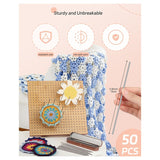 NEW ARRIVAL Stainless Steel Rods for Crochet Block Boards, 50Pc Steel Pins of 3mm in Diameter with Storage Case,Knitting Block R