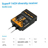 For SuperP Diversity Receiver ELRS 2.4Ghz RX 14CH with 2 Antenna Dual Reception for RC FPV Airplane Boats Drones