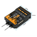 For SuperP Diversity Receiver ELRS 2.4Ghz RX 14CH with 2 Antenna Dual Reception for RC FPV Airplane Boats Drones