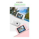 NEW ARRIVAL 4K Digital Camera High-Definition Photography CCD Travel Selfie Entry-Level Small Students Campus Selfie Camera Pink