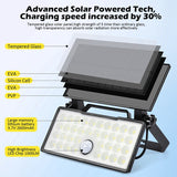 Solar Light Outdoor Portable Solar Camping Light Work Light Solar Wall Light IP65 Waterproof 1000 Lumen for Porch Garden