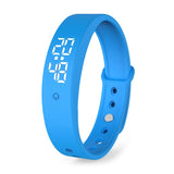 LED Digital Smart Bracelet Waterproof Smart Clock Smart Bracelet with Body Temperature Monitor,Vibration AlarmReminder,B