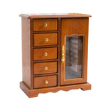 NEW ARRIVAL Retro Wooden Storage Box Jewelry Box 5-Layer Chinese Necklace Bracelet Ring Solid Wood Jewelry Box Retro Color (Ligh