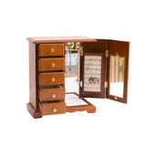 NEW ARRIVAL Retro Wooden Storage Box Jewelry Box 5-Layer Chinese Necklace Bracelet Ring Solid Wood Jewelry Box Retro Color (Ligh