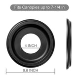 NEW ARRIVAL 2 Packs Molded PU Ceiling Medallions 10 Inch OD X 4 Inch ID (Fits Canopies Up To7-1/4 Inch) Black