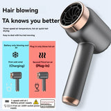 Wireless Hair Dryer Plug -in and Charging 2 in Line 1 with Usb Charging Cold Hot Wind Wireless Hair Dryer A EU Plug