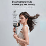 Wireless Hair Dryer Plug -in and Charging 2 in Line 1 with Usb Charging Cold Hot Wind Wireless Hair Dryer A EU Plug