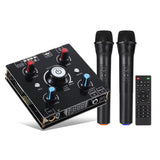 ! Dual Microphone Karaoke Machine Bluetooth 5.0 Sound Power Amplifier Integrated Amp & U-Disk Player Home Audio Subwoofer