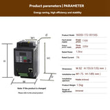 ! 110V to 220V 1.5KW Frequency Converter VFD Motor Variable Speed Power Controller Single Phase Input Three Phase Output