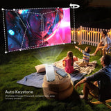 ! TYPE C 4K 400ANSI Mini Projector with WIFI and Bluetooth,BT5.2 4K Movie Video Projector with 270° Rotatable US PLUG