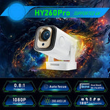 ! HY260 PRO 1080P Android 11 4K Projector 200ANSI Wifi6 BT5.4 Cinema Outdoor Portable 180°Rotable Projector Global UK Plug