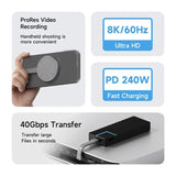 NEW ARRIVAL 90 Degree Elbow Data Cable TYPE-C to TYPE-C Full-Function Connection Magnetic Hard Disk Box M2 for Phone Hard-Disk 2
