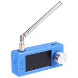 ! SI4732 Portable Radio 10Khz-180Mhz SMA Interface Telescopic Antenna LSB USB AM FM Mini Pocket Radio, Receiver Blue