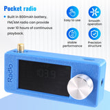! SI4732 Portable Radio 10Khz-180Mhz SMA Interface Telescopic Antenna LSB USB AM FM Mini Pocket Radio, Receiver Blue