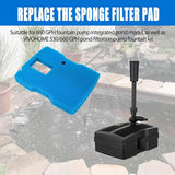 4pcs Pond Filter Pad Fountain Sponge Filter Replacement Pond CUF-6000 Filter,660 GPH Fountain Pump Pond Filter