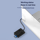 5 in 1 USB C HUB with Card Reader Type C to USB 3.0 Adapter Memory Card Splitter Supports TF/SD/CF/XD/MS Cards