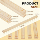 10 Pcs Pottery Teaching Rolling Mud Stick Guide Set, 5 Size Mudboard Guide Wooden Strips, Pottery Tool Clay Tools