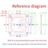 2-Bit Audio Speaker Terminal Square Copper Binding Post Loudspeaker Box Wiring Terminal Board 80x80mm Accessories