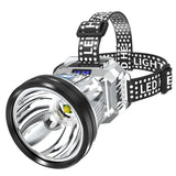 {Head Mounted Flashlight Strong Light Led Headlight USB Rechargeable for Outdoor Fishing Light Flashlight