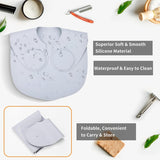 {1PC Silicone Hair Cutting Collar Waterproof Cutting Cape with Stripe Salon Hairdressing Hair Cutting Pad