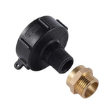 IBC Tote Adapter 3/4inch Faucet Replacement Parts With Brass Connector For 2 NPS Garden Water Hose Parts For Irrigation And