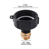 IBC Tote Adapter 3/4inch Faucet Replacement Parts With Brass Connector For 2 NPS Garden Water Hose Parts For Irrigation And