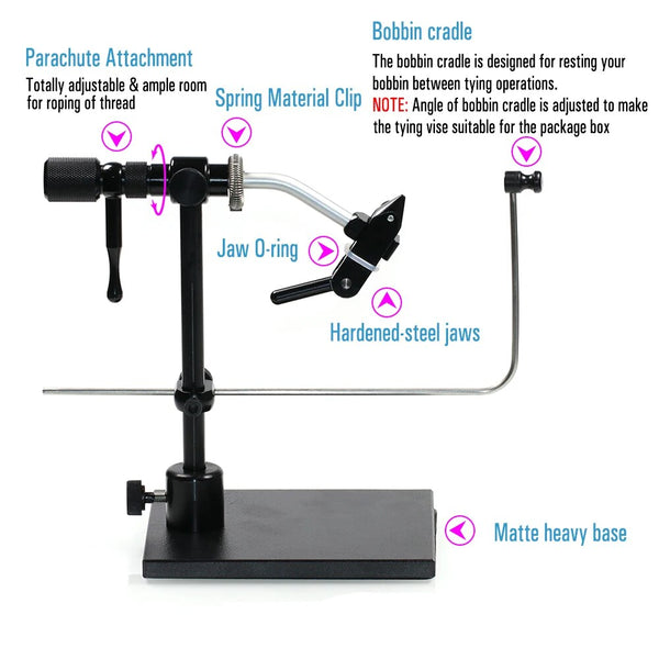 ICERIO Practical 360° Rotation Fly Fishing Vise for Fishing Fly Lure ...