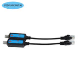 IP Network Coaxial Transmitter Receiver Extender Safe Transmission Cables For IP NVR Camera 1 Pair 10/100Mbps IP to Coaxial