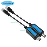 IP Network Coaxial Transmitter Receiver Extender Safe Transmission Cables For IP NVR Camera 1 Pair 10/100Mbps IP to Coaxial