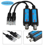 IP Network Coaxial Transmitter Receiver Extender Safe Transmission Cables For IP NVR Camera 1 Pair 10/100Mbps IP to Coaxial