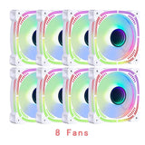 IWONGOU Kit Fan RGB 120mm White Ventilador 5V3Pin Cooler for PC Case Aura Sync Argb Controller Unlimited Space Cooling Ventoinha