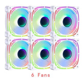 IWONGOU Kit Fan RGB 120mm White Ventilador 5V3Pin Cooler for PC Case Aura Sync Argb Controller Unlimited Space Cooling Ventoinha