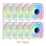 IWONGOU Kit Fan RGB 120mm White Ventilador 5V3Pin Cooler for PC Case Aura Sync Argb Controller Unlimited Space Cooling Ventoinha