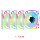 IWONGOU Kit Fan RGB 120mm White Ventilador 5V3Pin Cooler for PC Case Aura Sync Argb Controller Unlimited Space Cooling Ventoinha