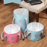 Indoor Outdoor Portable Foot Soaking Bag Foldable Waterproof 5-layer Feet Bath Bucket Healthcare Accessories Blue Large