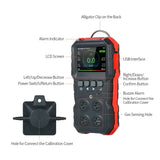 Industrial 4 in 1 Gas Detector CO O2 H2S Combustible Gas Tester 120000 Data Logging Sound Light Vibration Alarm Gas Analyzer