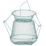 Iron Fish Basket Crab Collapsible Fishing Net Cage Netting Tool Supplies Equipment Storage