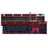 JK310 Game Wired Mechanical Keyboard, Green Red Axis Machine, Transparent ABS Material Advanced Smooth Gaming Keyborad