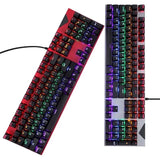JK310 Game Wired Mechanical Keyboard, Green Red Axis Machine, Transparent ABS Material Advanced Smooth Gaming Keyborad