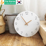 Japanese-style Household Mute Wall Clock Living Room Bedroom Simple Modern Decorative Log round Wooden Clock