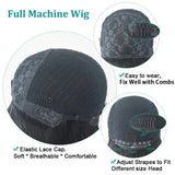 Jerry Curl Remy Human Hair Mullet Full Machine Made Wig With Bangs Glueless Pixie Cut Dovetail Natural Color Wigs Ready To Wear