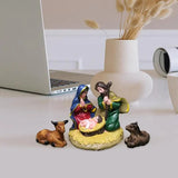 Jesus Nativity Scene Jesus Born Figurine Sculpture Resin Christmas Figures Christmas Table Centerpiece For Cafe Living Room Stud
