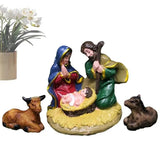 Jesus Nativity Scene Jesus Born Figurine Sculpture Resin Christmas Figures Christmas Table Centerpiece For Cafe Living Room Stud
