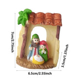 Jesus Tabletop Ornaments Resin Jesus Statue Holy Family Miniature Indoor Seasonal Decors For Study Room Porch Living Room