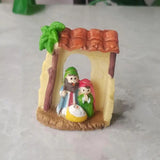 Jesus Tabletop Ornaments Resin Jesus Statue Holy Family Miniature Indoor Seasonal Decors For Study Room Porch Living Room