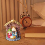 Jesus Tabletop Ornaments Resin Jesus Statue Holy Family Miniature Indoor Seasonal Decors For Study Room Porch Living Room